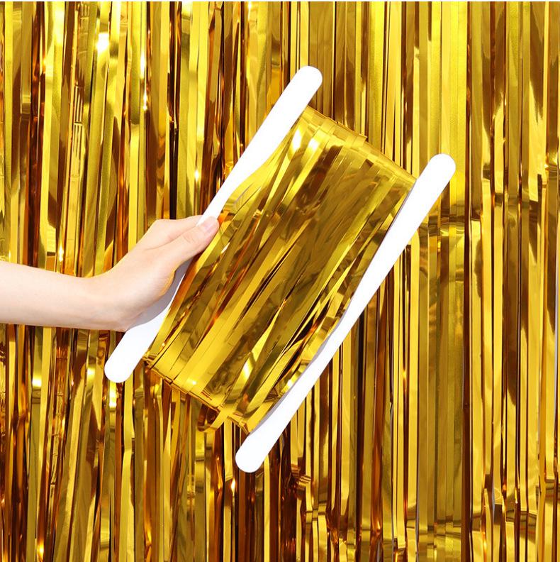Shiny Tinsel Tassel Curtain: 1.61x2m Wedding, Party, Birthday, Festival Decoration