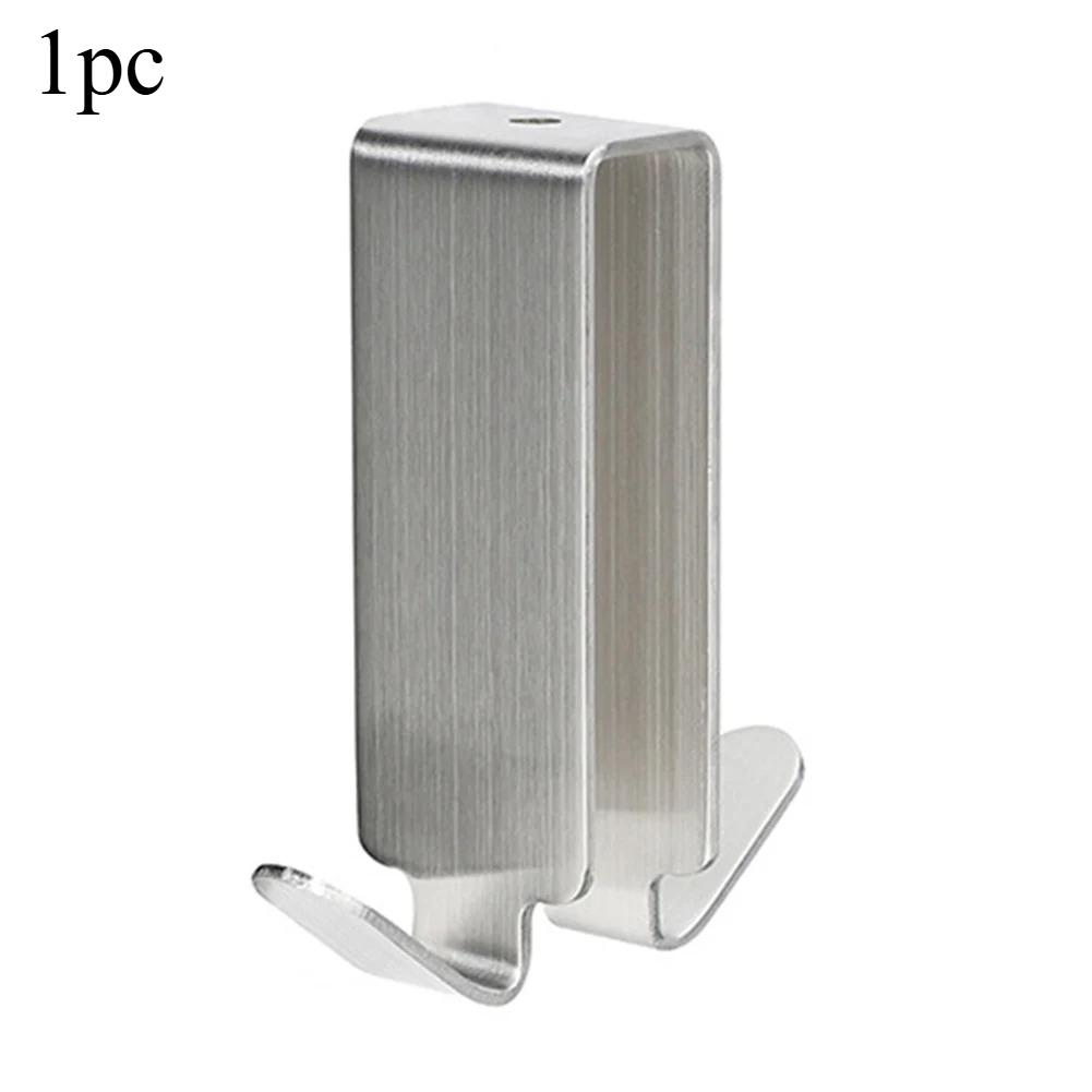 

1pc Stainless Steel Double Side Hooks Bathroom Shower Door Hook Over Glass Door Shower Towel Rack For Glass Wall Or Glass Door