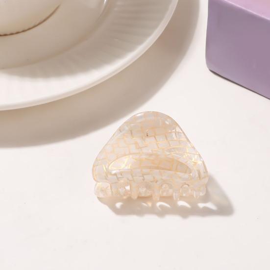 Hair Claw Triangle Hollow Design Back Head Hair Clip Anti-slip Teeth Strong Grip Shower Hair Clamp Versatile Use Hair Accessory