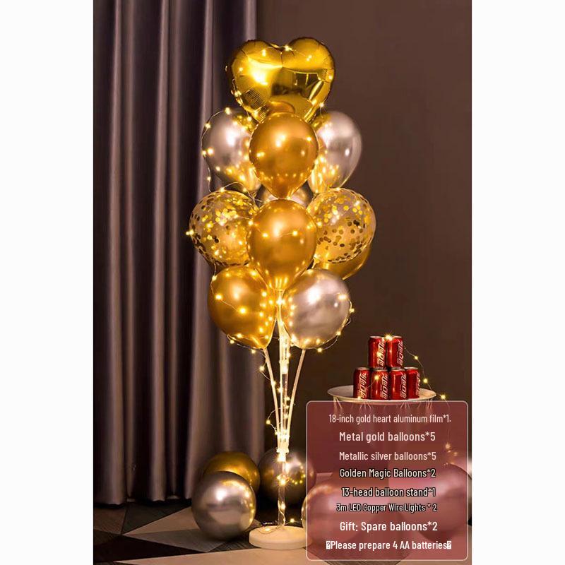 Luminous Balloon Floor Stand for Events: Birthday, Wedding, Anniversary, Party, and More.