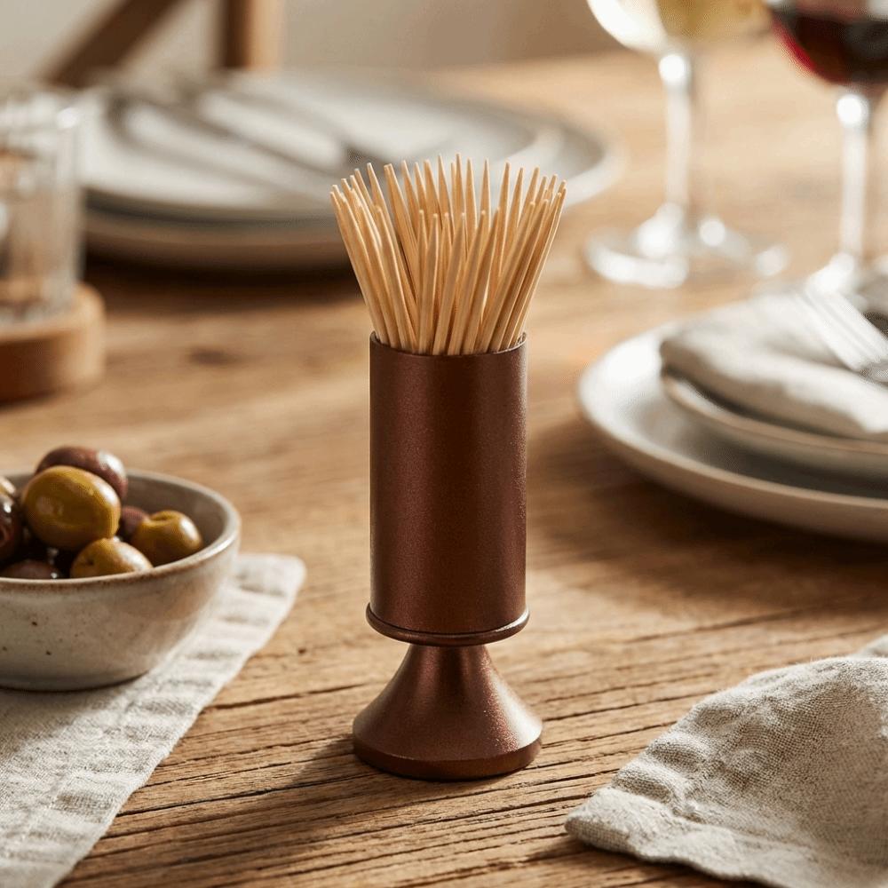 Porte-cure-dents de luxe Aluminium Zinc Alliage de Zinc Boîte à Cure-dents Support à Cure-dents Durable Tables de Salle à Manger