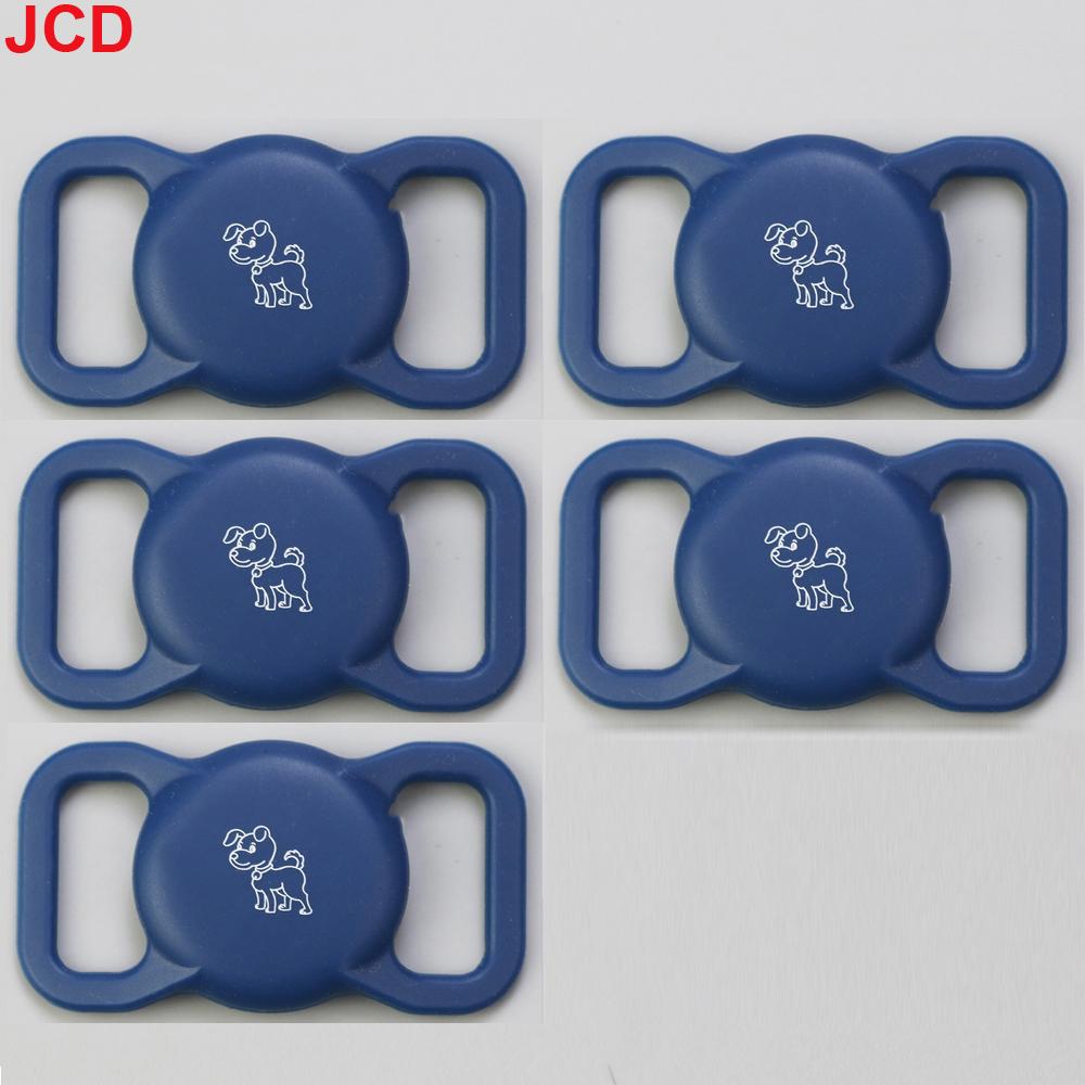 

JCD 5pcs Silicone Protective Sleeve For Apple Airtags Pet Dog Cat Positioning Tracker Collar Cover Anti-lost Protective Case темно-синий