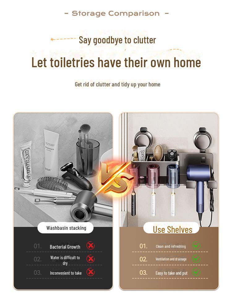 Wandmontierte Taschentuchbox und elektrischer Zahnbürstenhalter