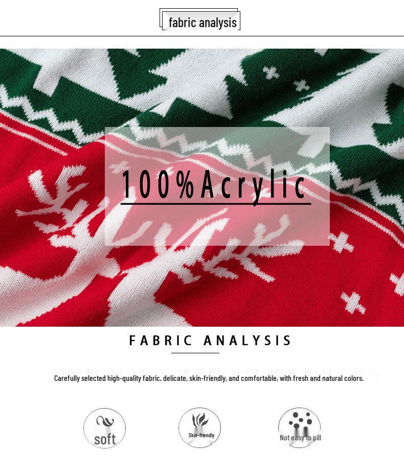 European & American 2026 Men's & Women's High Collar Custom Christmas Sweater - Jacquard Knitwear