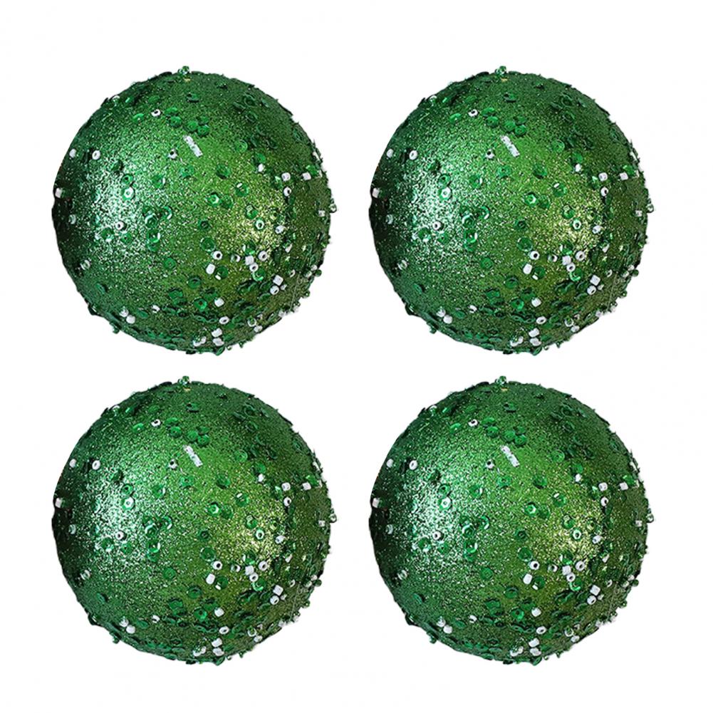 Shatter-proof Foam Ball Ornaments Shimmering Christmas Ball Ornaments Set Glitter Sequin Shatterproof Foam Balls with for Xmas
