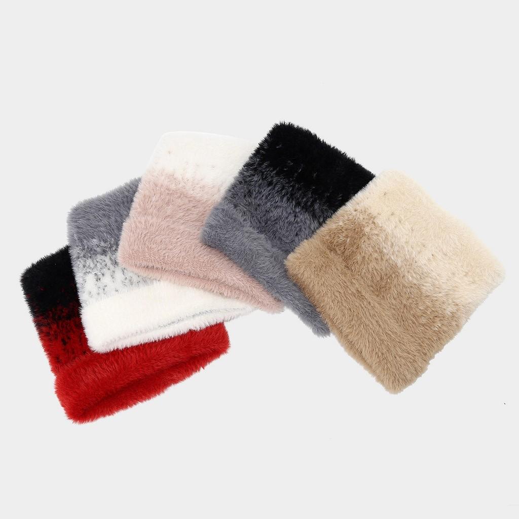 Knit Cat Ear Beanie With Gradient Colors For Winter Warmth And Windproof Comfort
