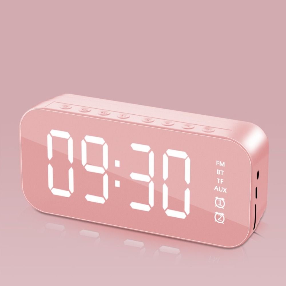 Portable Bluetooth Speaker Digital Display Wireless Charging Clock  Table