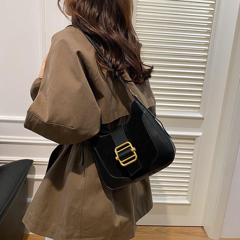 Bag Women's Autumn and Winter New Trendy Fashion Retro Niche Underarm Hand Shoulder Oblique Span Bag Tote Bag