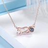 Rose Gold 100 Languages Projection Necklace - Fashionable Clavicle Choker for Women