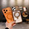 Acrylic Transparent Magnetic Bracket Case for iPhone 17 16 15 14 13 Pro Max Soft Frame Bumper Fold Holder Shockproof Cover