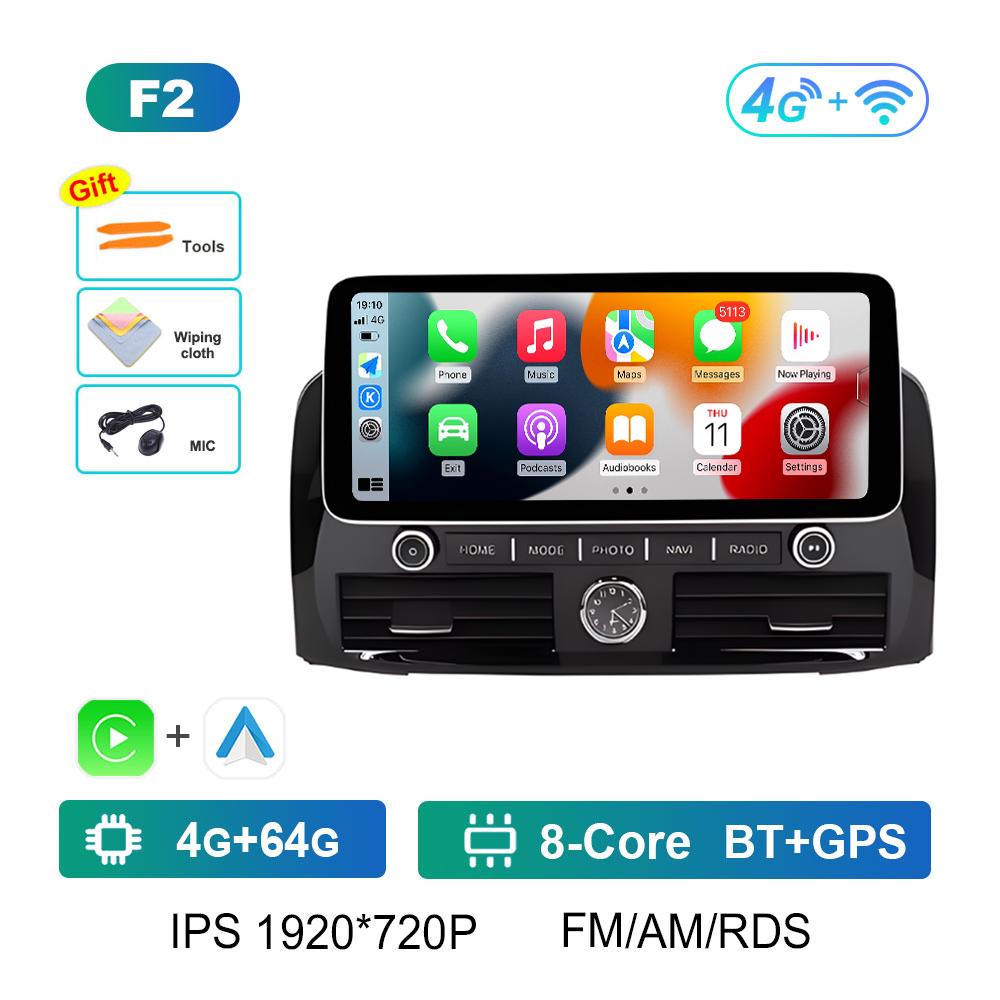 Android Auto Wireless Carplay for Toyota Prado 2004 2005 2006 2007 - 2009 DSP Stereo Cooling Fan Autoradio Touch Screen No 2 Din