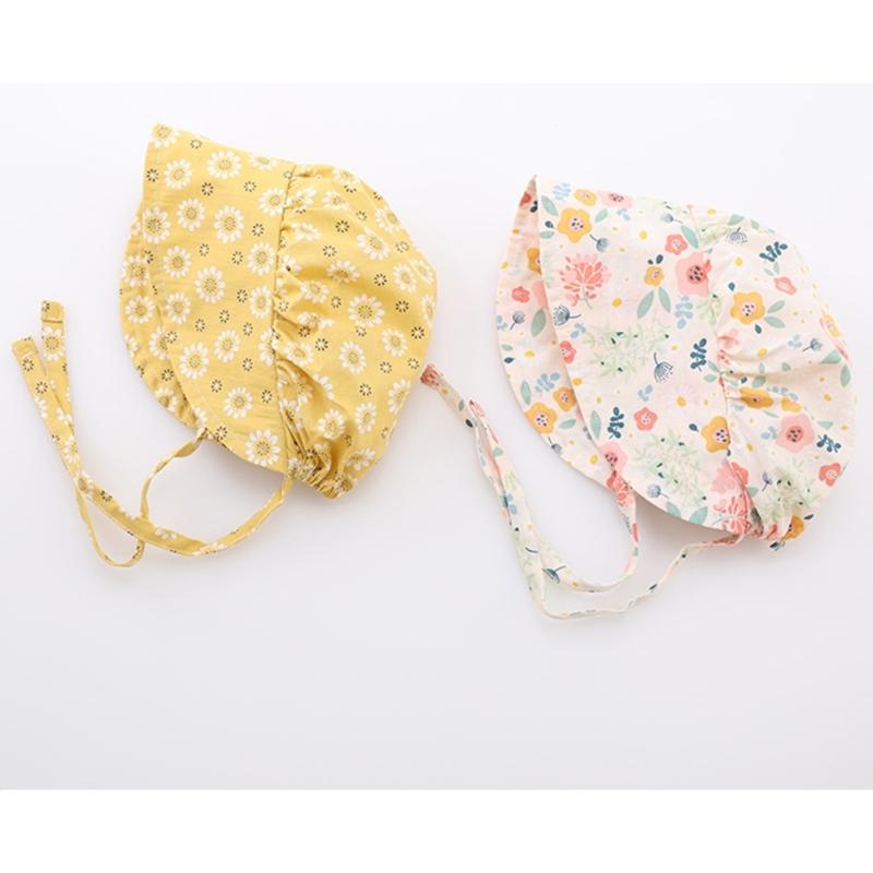 Girls Christening Hat Baby Girl French Bonnet Sun Cap Infant Breathable Summer Hat Vintage Headdress Little Girl Beanie