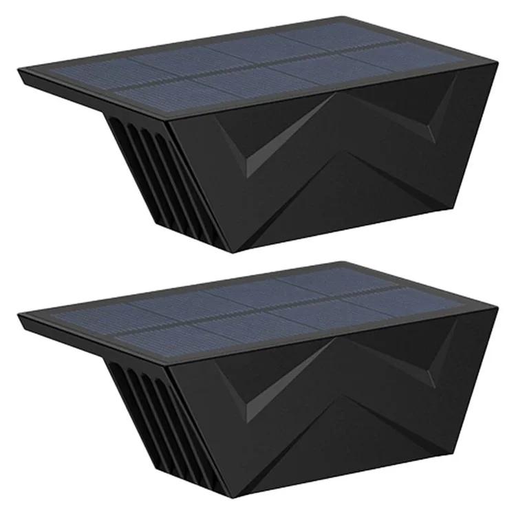 

YH0626-2LED 2PCS Выпуклое зеркало 7-образные лампы на солнечной энергии Теплый свет для патио, двора, сада