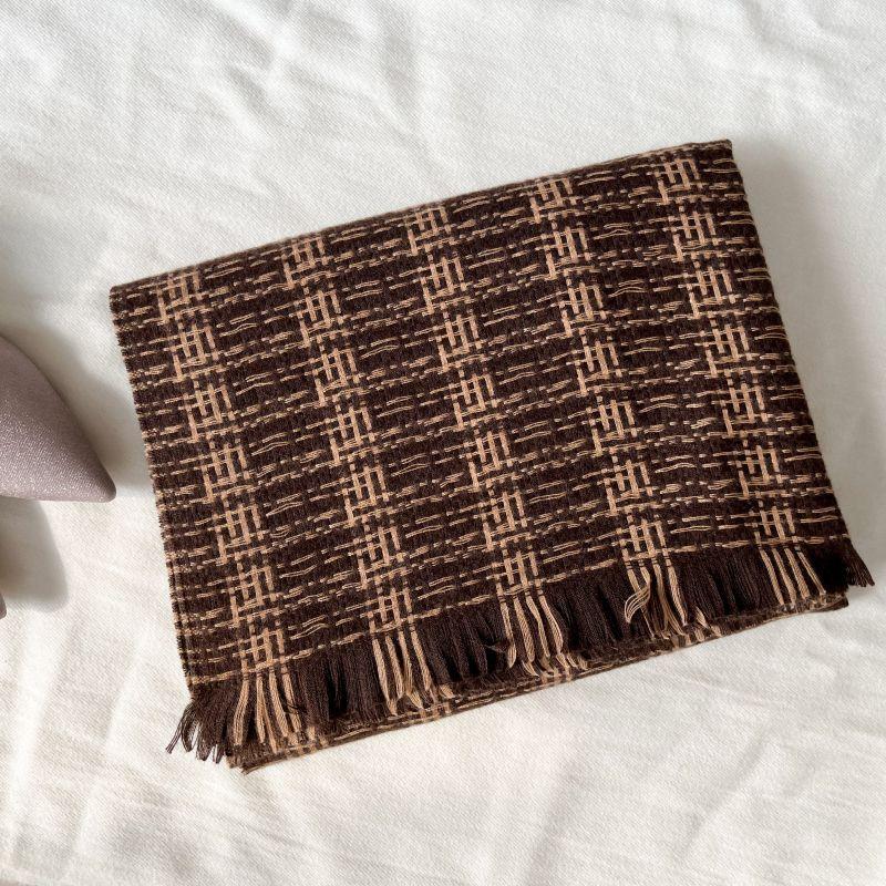 

Осенне-зимний толстый плюшевый теплый кашемировый шарф-шаль кофейный