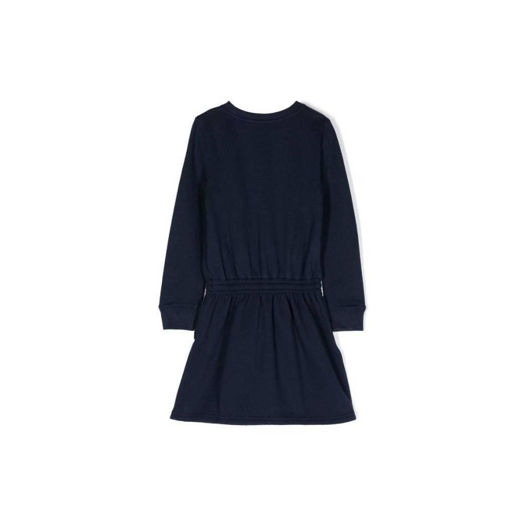 Polo Ralph Lauren Logo Bear Print Long Sleeve Dress Kids Dresses Blue 313916767-002
