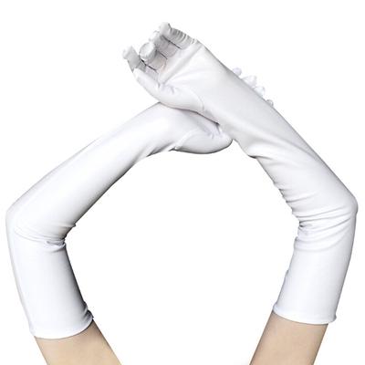 Sexy Women Shiny Long Gloves Leather Latex Clubwear Party Opera Costume