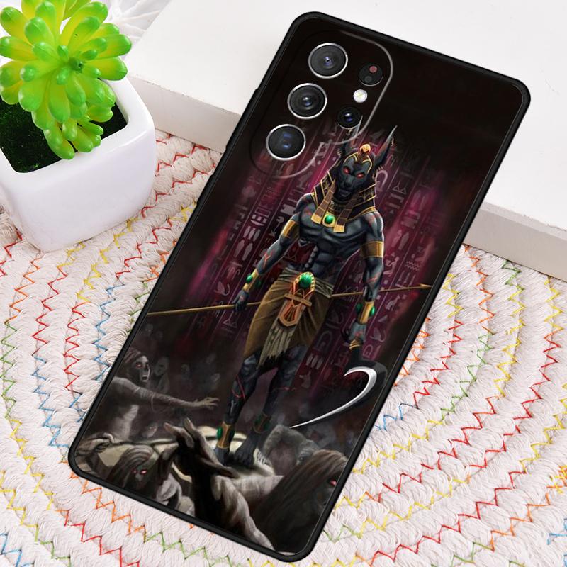 Anubis Ägyptischer Gott Handyhülle für Samsung Galaxy note 10 pro S26 Ultra S23 S24 FE S25 S21 S22 PLUS stoßfest Hülle