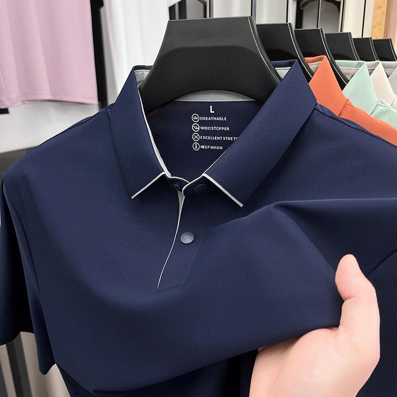 7A Anti-bacterial Seamless Men s Polo Shirt - Summer 2026 Breathable Business Casual Short Sleeve L