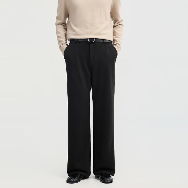 Earl Zall Men's Thickened Loose Fit Knit Straight Leg Pants