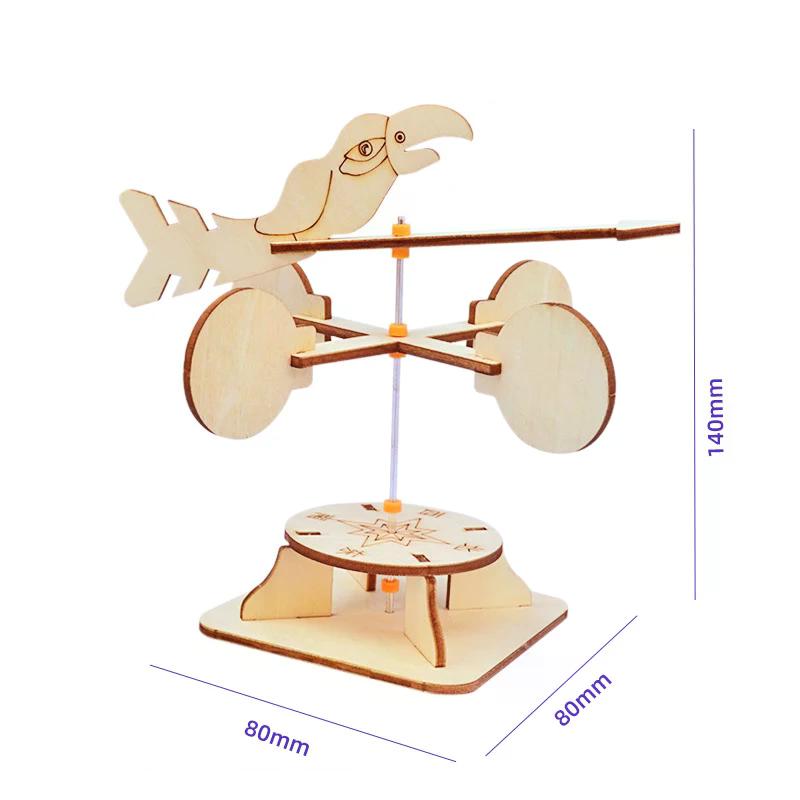 1 Set DIY Science Experiment Kit & Education Model DIY Wind Vane Toy Physics Science Toys For Children Gift