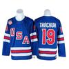 Mens Ice Hockey Practice Jersey USA Team Style Vintage Embroidered Training Uniform Adult Players