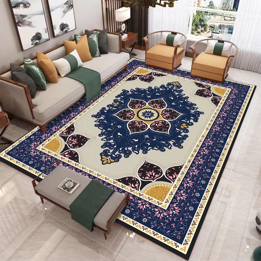 European Style Red Carpets for Living Room Large Size Washable Lounge Luxury Rugs Entrance Door Mat Anti Slip Bedroom Decor Mats