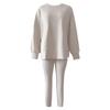 Suit For Women Long Sleeve Casual Pullover Warm Winter Pant+Tops