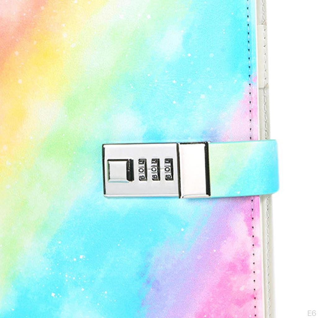 Diary with Lock Combination Journal Organizer ,Thick Travel Locked Locking