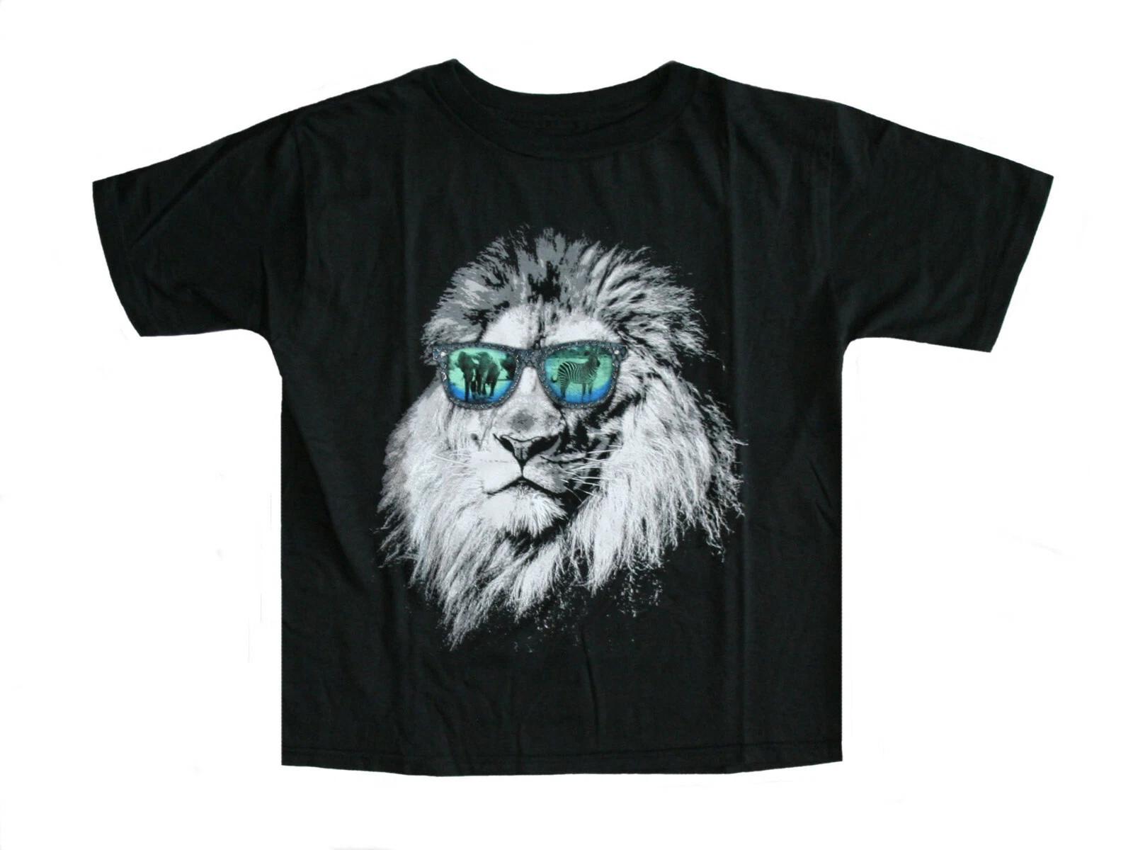 Buddy Boy s Cool Lion Wearing Sunglasses Little and Big Boy s T-Shirt NWT 100