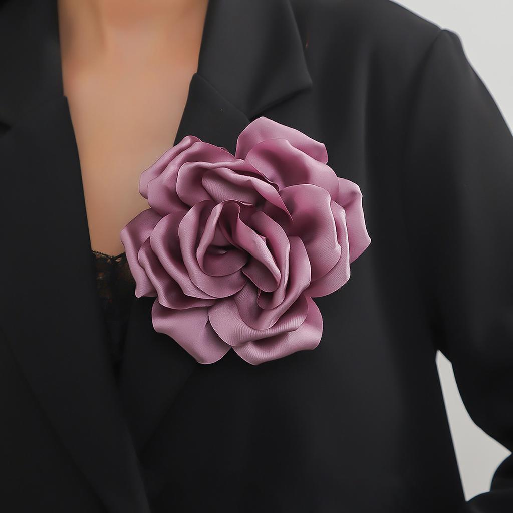 Chic 15cm Flower Brooch Fabric Rose Charm Breastpin Stylish Party Accessory Fashion Lapel Pin Statement for Women
