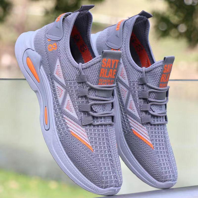 Men's shoes are breathable and lightweight in summer, men's soft-soled fly-woven mesh shoes, lazy shoes, one pedal, driving shoes
