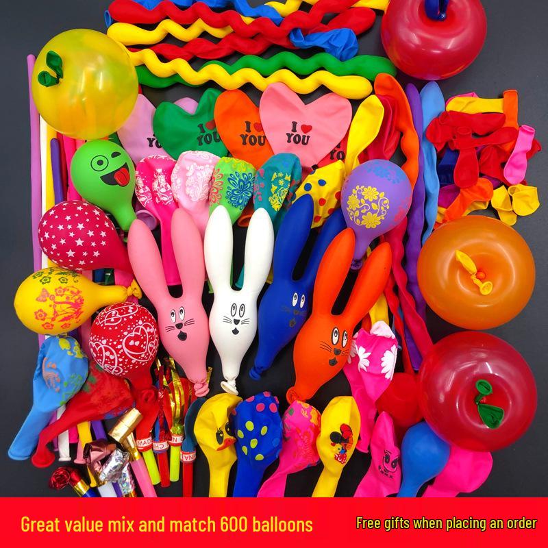 Children's Cartoon Rabbit Balloon Set: Assorted Irregular and Long Balloons, Round Toys