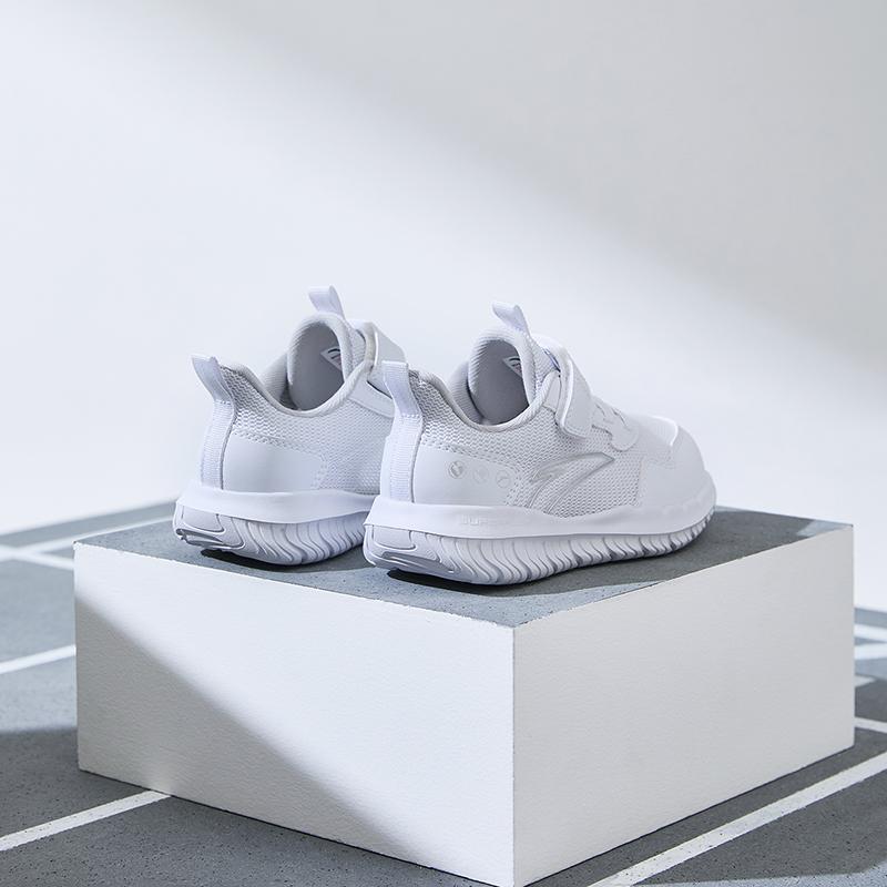 Anta Kids Vitality Synthetic Leather Fabric Mesh Simple Comfortable Versatile White Sneakers Kids Sneakers A12439951-1