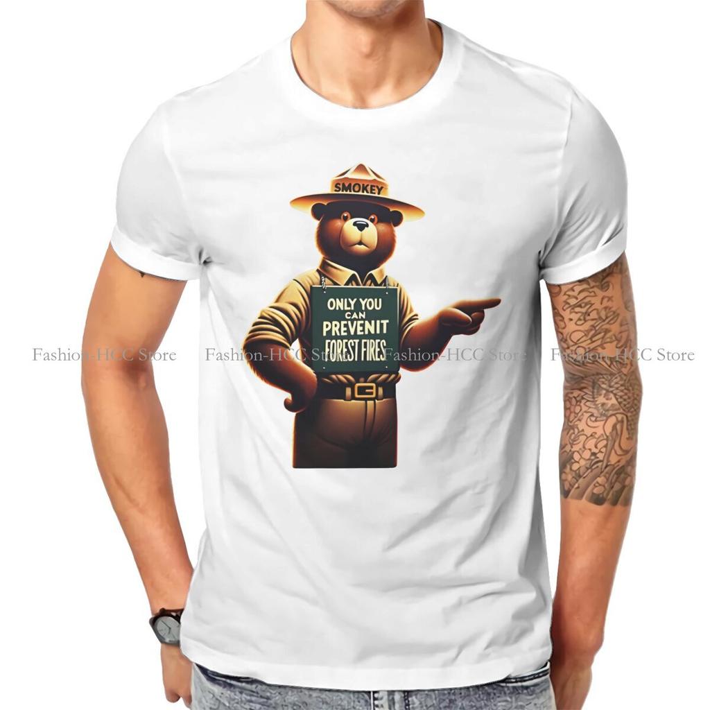 Smokey The Bear Vintage Forest Fire Prevention T Shirt Harajuku Teenager Graphic High Quality Tshirt Oversized Crewneck Blouses
