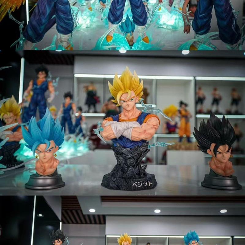 Dragon Ball New 40cm Statue Bro Jt Hb Beget Luminous Three-Head Sculpture Top Edition Anime Character Display Decoration Gift