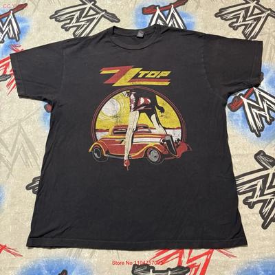 T-shirt Homme XL Concert Tournée ZZ Top vintage Lavé homme Polyvalent Mode Décontractée Respirant Confortable graphique