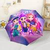 Demon Hunter Girls Performance Compact Travel Automatic Umbrella Compact 8-Rib Lightweight Foldable Design for Outdoor Daily Use Elegant Umbrella