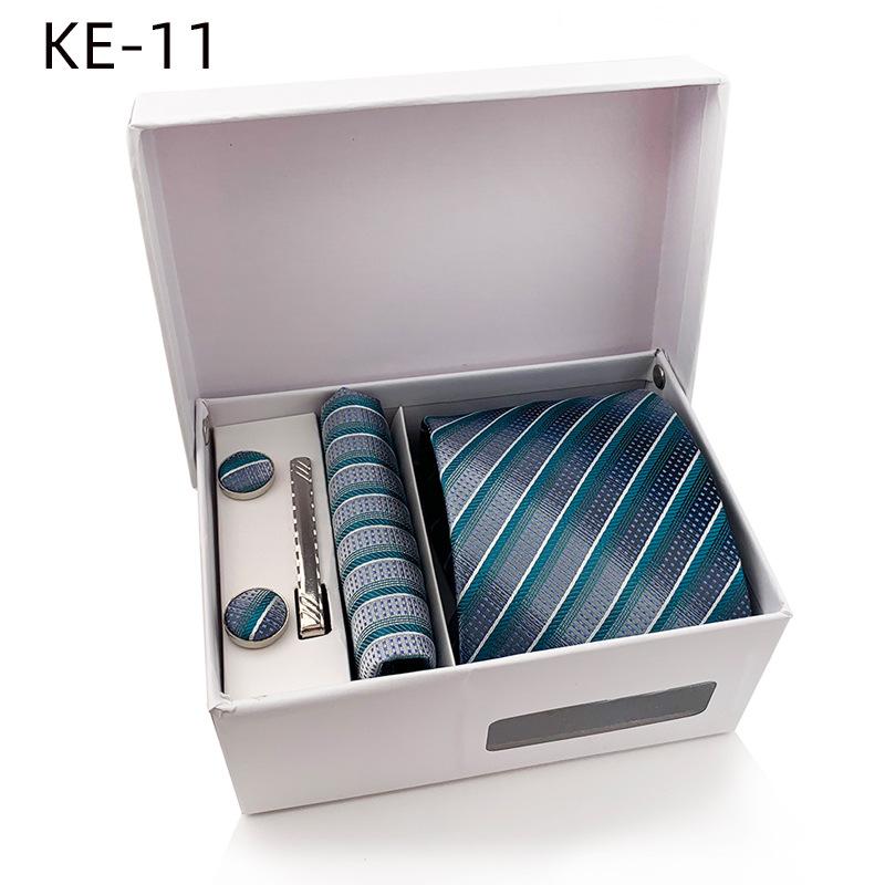 Men'S Tie Gift Box 6-Piece Set Tie Pocket Towel Scarf Cuff