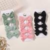 4Pcs/Set Solid Color Lace Hair Clips for Girls Handmade Velvet Bowknot Baby Hairpins Sweet Headwear Hair Accessories