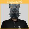 Lustige Wolfskopfmaske für Halloween-Kostümparty Latex-Tierkopfschmuck für Feiern