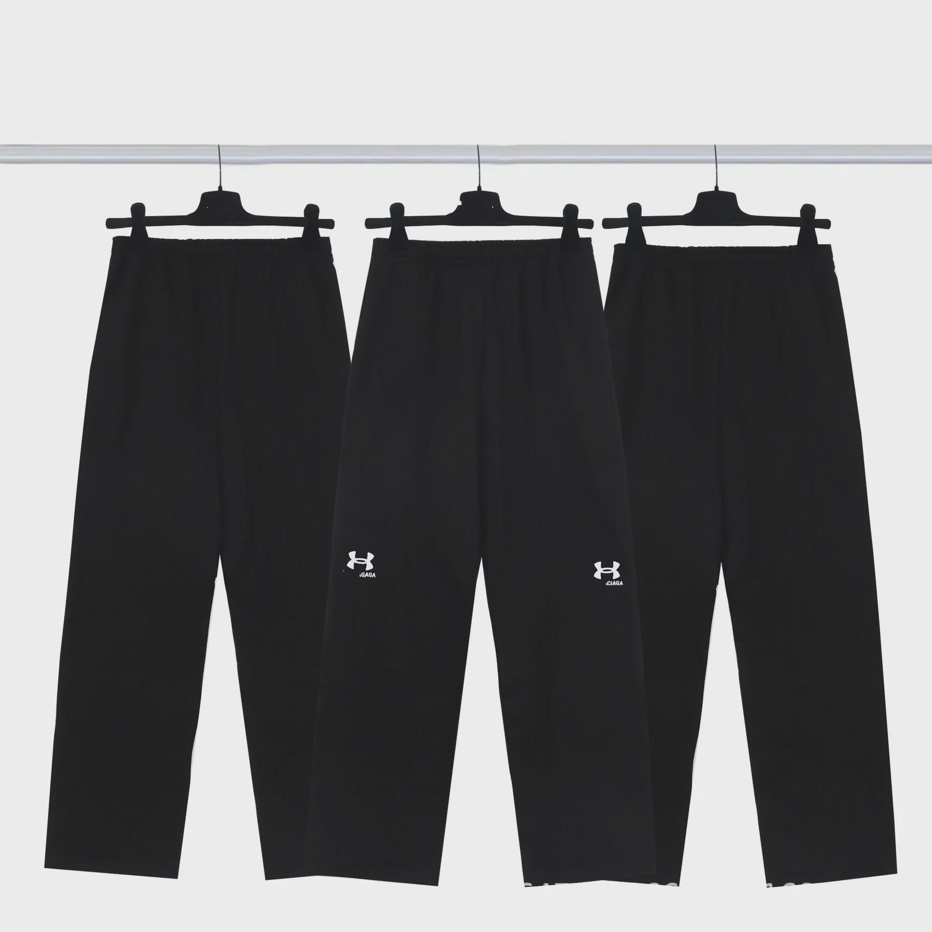 

Paris B 24Y Embroidered Logo Loose-Fit Trousers for Couples L чёрный
