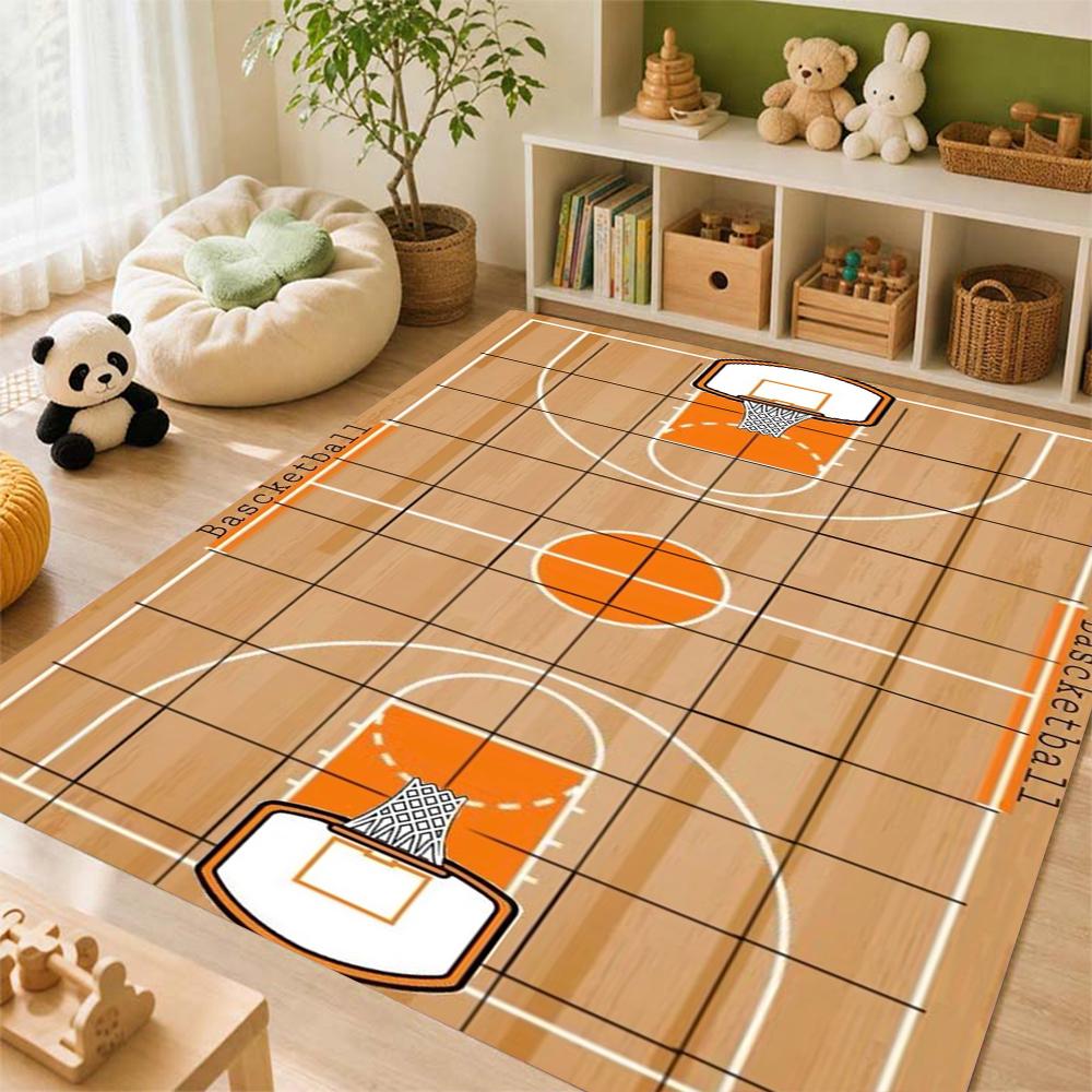 Basketball Court Rectangular Rug Allseason Carpet For Gaming Room Study Living Room Home Party Decor Christmas Gift