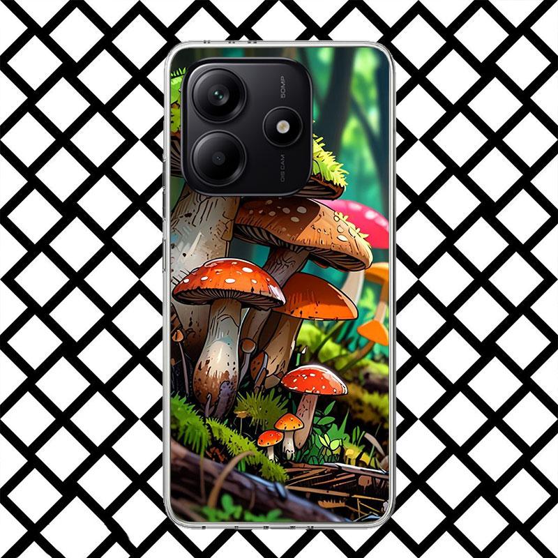 

Colorful Mushroom Phone Case for Xiaomi Redmi Note 15 14 14S 13 12 12S 11 Pro Plus 11E 11T 11S 10S 5G Soft Cover Fundas Redmi No Redmi Note 11S 4G