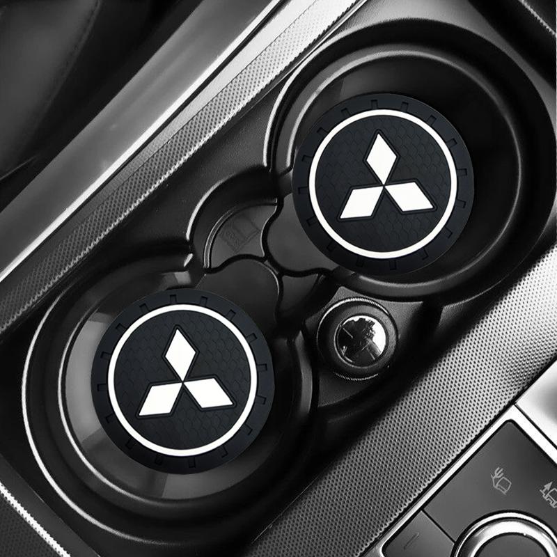 Auto Anti-Rutsch-Untersetzer Anti-Lärm Wasserbecher-Pad Polster Auto Zubehör Für Mitsubishi Outlander Lancer 10 9 ASX RALLIART Eclipse L200 Pajero