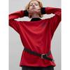 Saendeusaundeu Piping Detail Raglan Tshirt Red