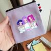 KPop Demon Hunters Makeup Bag Women Cute Anime Canvas Multicolored Pencil Case Zipper Hand-carried Finishing Storage Bags Gift