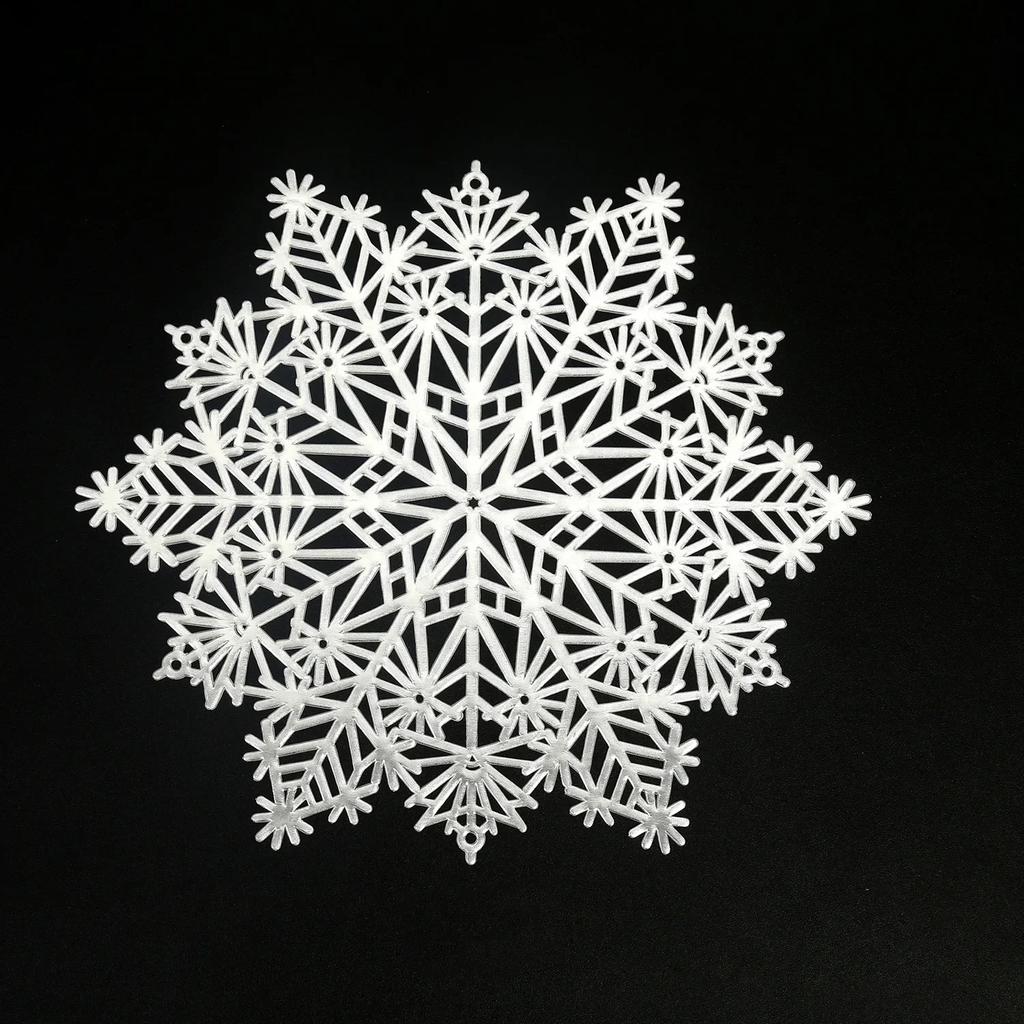 Non slip Placemat Table Mat Decorative Christmas Snowflake PVC Cup Coaster Non slip Hollow out Design for Table Mat
