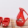 Japanese Ceramic Sake Set, Traditional Tokkuri Bottle & Ochoko Cups Gift Box