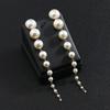 Handmade Earrings Pearls Tassels Earrings Women Long Dangle Earrings Pearls Texture Suitable for Party and Weddings