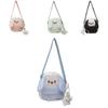 Ears Big Dog Nylon One Single Shoulder Crossbody Bag With Plush Pendant Star